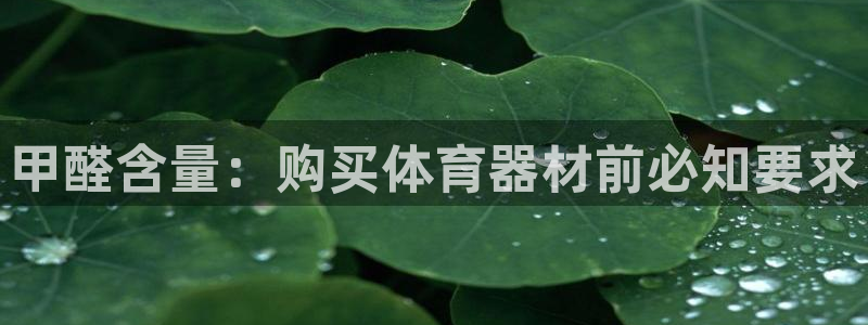 极悦平台官方网站是什么：甲醛含量：购买体育器材前必知
