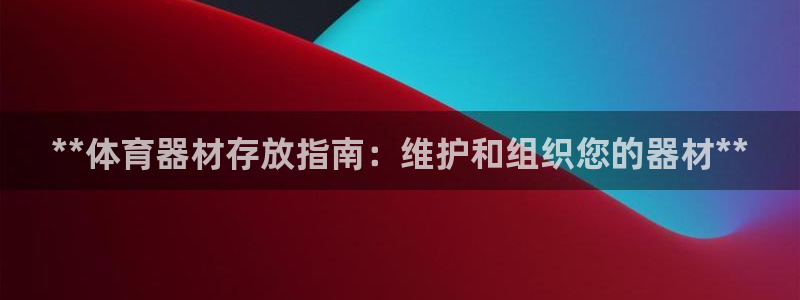 极悦娱乐游戏中心：**体育器材存放指南：维护和组织您