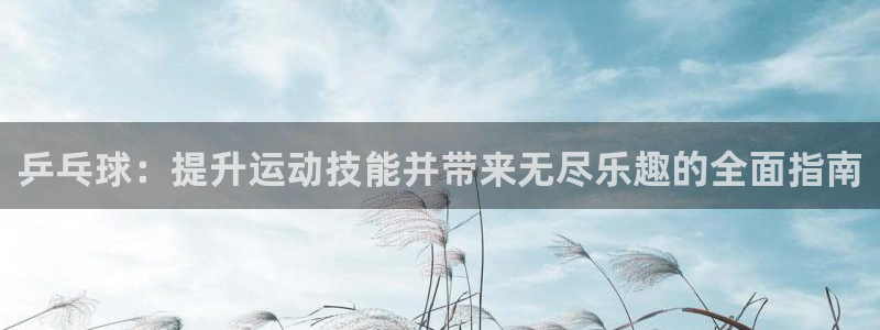 极悦平台非7O777：乒乓球：提升运动技能并带来无尽